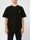 T-shirt girocollo in cotone nero