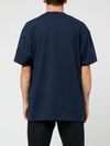 T-shirt girocollo in cotone blu