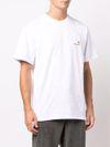 T-shirt girocollo in cotone bianco