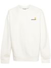 Crewneck sweatshirt in cotton with embroidered logo