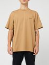 Brown crewneck T-shirt in cotton