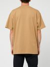 Brown crewneck T-shirt in cotton