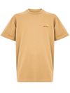 Brown crewneck T-shirt in cotton