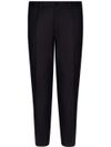 Tailored wool trousers with pressed crease