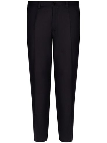 Tailored wool trousers with pressed crease