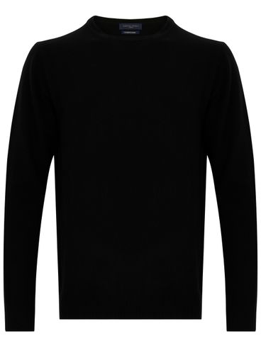 DANIELE FIESOLI - Black merino wool and cashmere crewneck sweater