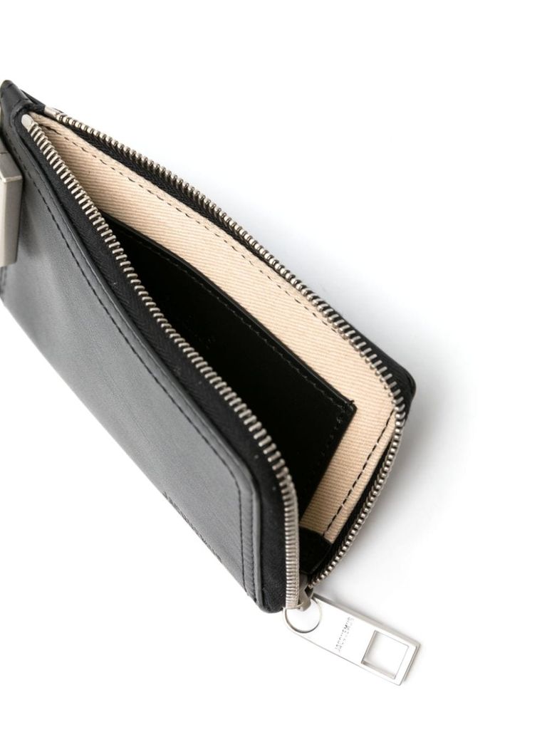 Shop Jacquemus Le Porte-zippé Cuerda Cardholder In Calfskin Leather In Black