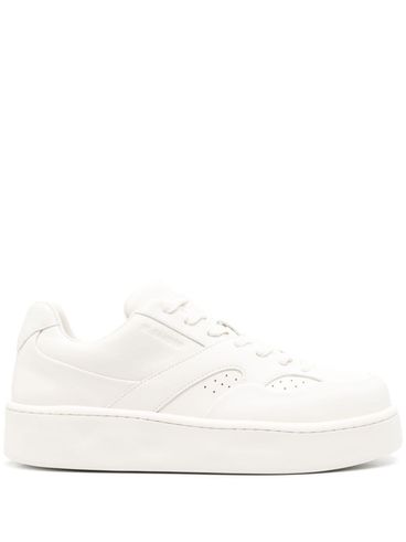 Calfskin sneakers with embossed logo