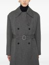 Long wool coat with belt