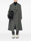 Long wool coat with belt