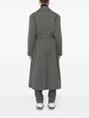 Long wool coat with belt