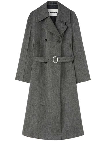 JIL SANDER - Long wool coat with belt