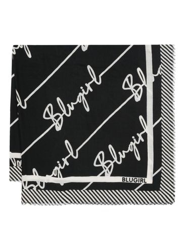 BLUGIRL - Foulard di lana con stampa logo