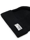 Ribbed merino wool beanie with logo