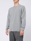 Gray merino wool crewneck sweater