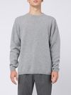 Gray merino wool crewneck sweater