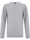 Gray merino wool crewneck sweater