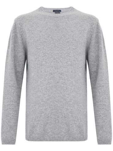 Gray merino wool crewneck sweater