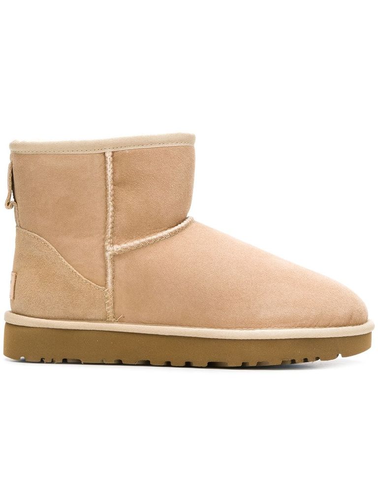 Ugg 10mm Classic Ultra Mini Shearling Boots In Beige