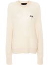 Light beige wide raglan sleeve sweater