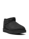 Black shearling-lined ankle boots