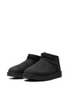 Black shearling-lined ankle boots