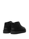 Black shearling-lined ankle boots