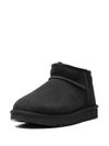 Black shearling-lined ankle boots