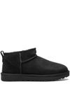 Black shearling-lined ankle boots