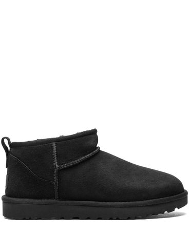 Black shearling-lined ankle boots