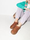 Brown shearling-lined ankle boots