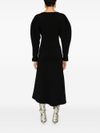 Boat neck knitted midi dress