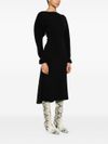 Boat neck knitted midi dress