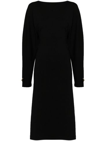 Boat neck knitted midi dress