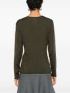 V-neck fine knit sweater