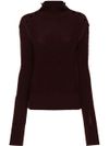 Mock neck knitted sweater