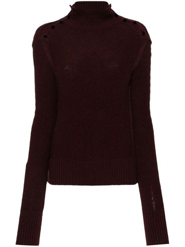 Mock neck knitted sweater