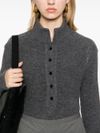 Front button knitted sweater