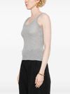 Cashmere gray ribbed tank top