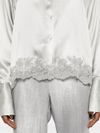 Silk blouse with lace details