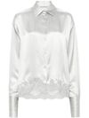 Silk blouse with lace details