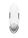 White calf leather sneakers with logo