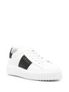 White calf leather sneakers with logo