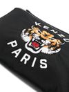 Clutch bag with Tiger Head embroidery and logo