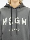 Front logo print hoodie