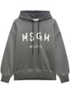 Front logo print hoodie