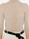 High-neck sweater with knot detail