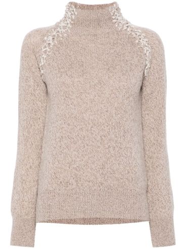 ERMANNO SCERVINO - High-neck sweater with braided trim