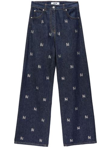 Rhinestone embellished denim