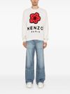 Boke Flower crewneck sweater in white wool